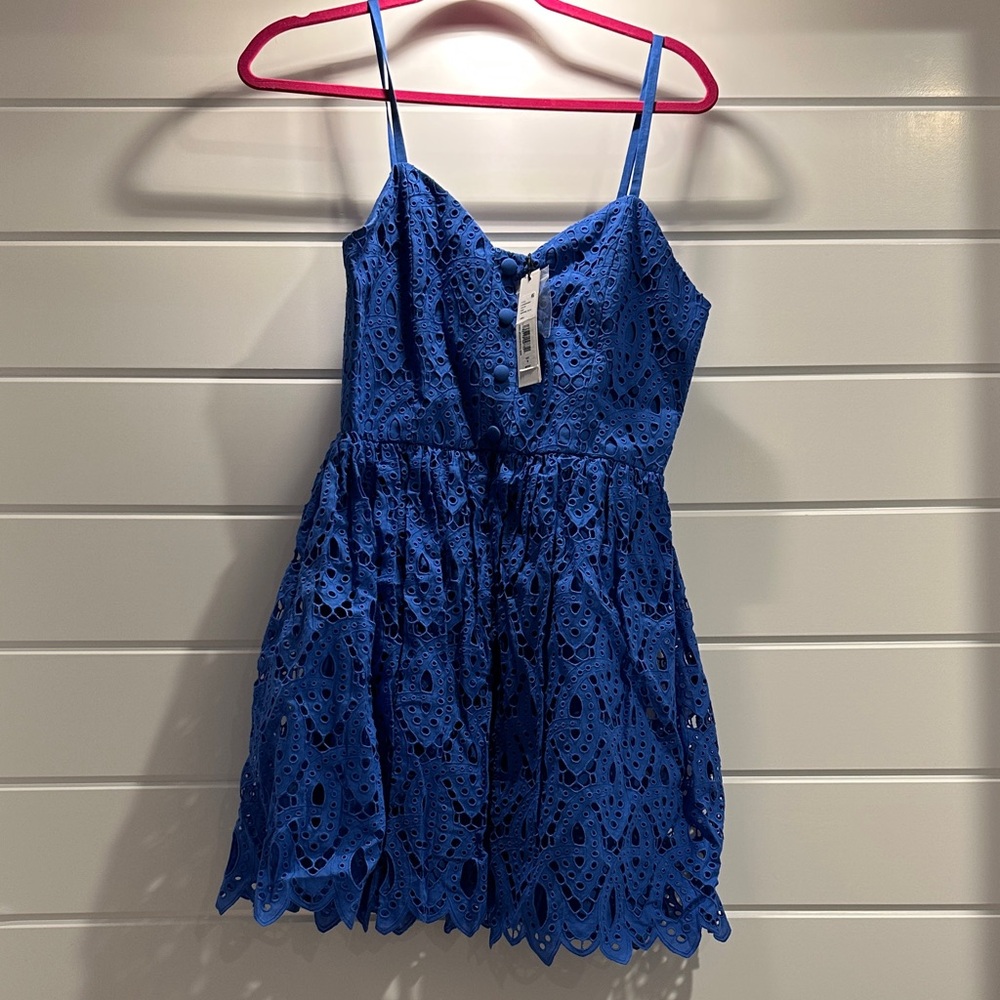 Alice + Olivia Vibrant Blue Lace Dress